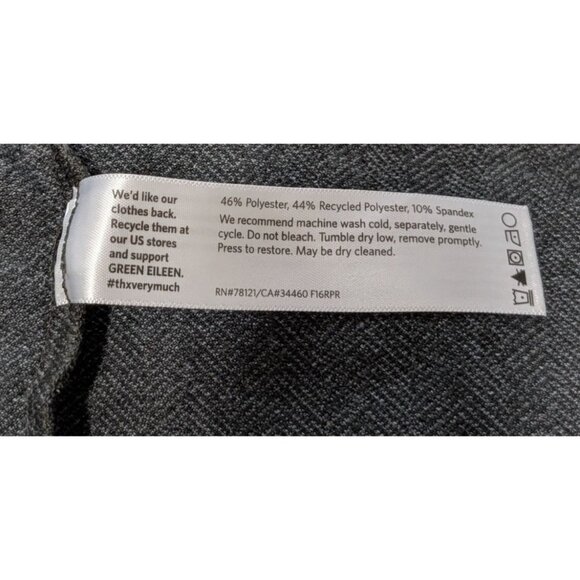 Nwt Eileen Fisher Charcoal Gray Herringbone Tweed Leggings 1X Polyester Stretch - Picture 5 of 15